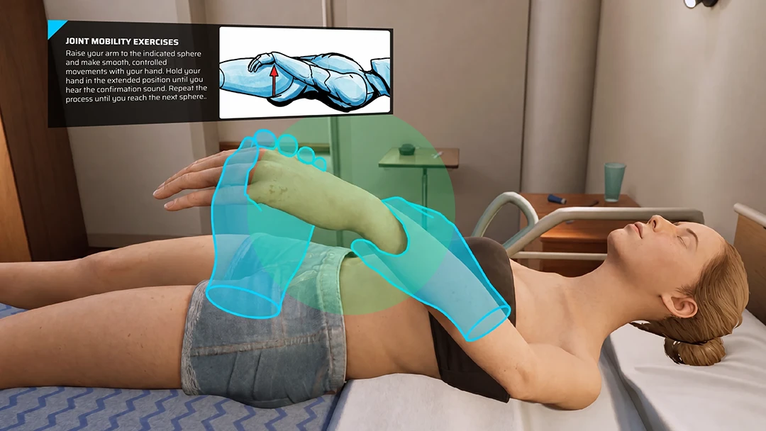 health and social care simulator doing an activity