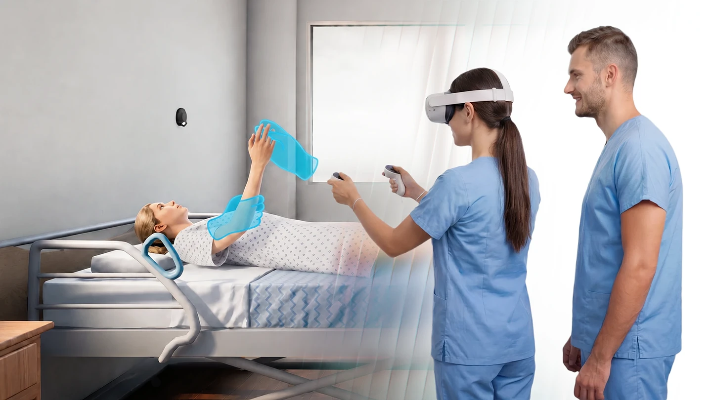health and social care simulator virtual reality and real training